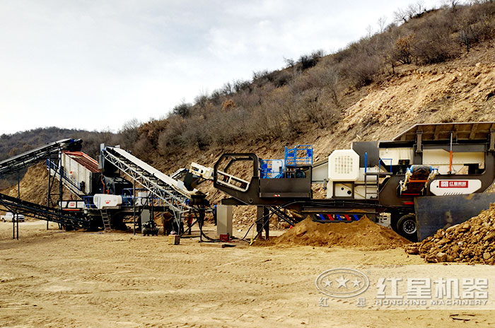 車載流動沙機作業(yè)現(xiàn)場